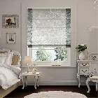Velvet Crush Silver Ice Roman Blind