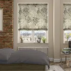 Slender Forest Linen Mist Roman Blind