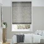 Ahisma Luxe Faux Silk Chrome & Mineral Trimmed Roman Blind