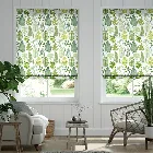 Tropical Leaves Moss Roman Blind