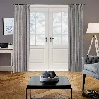Gleneagles Stripe Silver Curtain