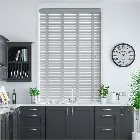 Dove Suave & Quicksilver Faux Wood Blind - 50mm Slat