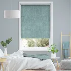 Thermal Luxe Dimout Teal & Spring Roller Blind