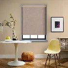 Umbra Blackout Taupe Brown Electric Roller Blind