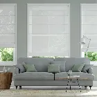 Tahiti Voile Snow Roman Blind