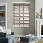 Grey Wash & Latte Faux Wood Blind - 50mm Slat