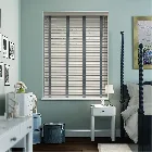 Grey Goose & Anthracite Faux Wood Blind - 50mm Slat