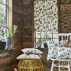 Pot Plants Coral Roman Blind