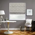 Oak Leaf Pebble Grey Roman Blind