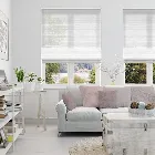 Glace Voile Ice White Roman Blind