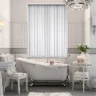 Drifting Leaf Snow White Vertical Blind