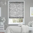Crushed Velvet Steel & Mineral Trimmed Roman Blind