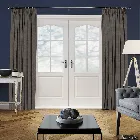 Basket Weave New Grey Curtain