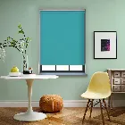 Bella Blackout Turquoise Blue Electric Roller Blind