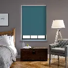 Bella Blackout Dark Teal Blue Electric Roller Blind