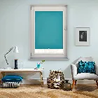 Splash Turquoise Blue Perfect Fit Roller Blind