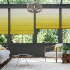 Lumiere Unlined Ombre Ochre Roman Blind