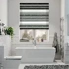 Calcutta Stripe Slate Roman Blind