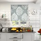 Leaf Pewter Roller Blind