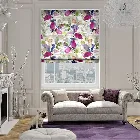 Hadley Linen Blooming Violet Roman Blind