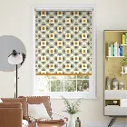 Striped Petal Orange Roller Blind