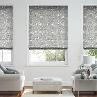 Emilia Embroidered Grey Roman Blind