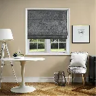Crushed Velvet Steel Roman Blind