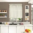 Buttermilk & Ivory Faux Wood Blind - 50mm Slat