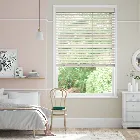 Antique Beige Faux Wood Blind - 50mm Slat