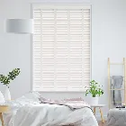 Soft White & Linen Wooden Blind - 50mm Slat
