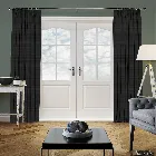 Basket Weave Black Curtain