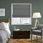 Faux Suede Deluxe New Grey Roman Blind