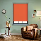 Unishade Blackout Fr Rayon Orange Electric Roller Blind