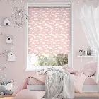 Fluffy Clouds Blackout Pink Roller Blind