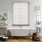 Impressions Taped Porcelain White Faux Wood