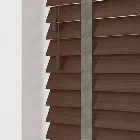 Fauxwood Grained Lima With Truffle Tapes Blind