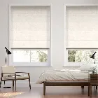 Chenille Cotton White Roman Blind