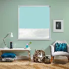 Bella Blackout Tiffany Blue Electric Roller Blind