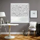 Cherry Blossom Blackout Serenity Grey Electric Roller Blind