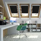 Elements Jet Black Blackout Blind For Velux Windows