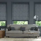 Paleo Linen Smoky Blue Roman Blind