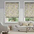 Country Blossom Linen Ashen Gold Roman Blind