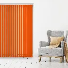 Unishade Blackout Fr Rayon Orange 127mm Vertical Blind