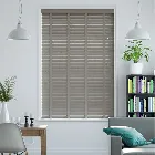 Metropolitan Boulder Grey & Putty Wooden Blind - 50mm Slat