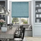 Harrow Lagoon Blue Roman Blind