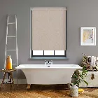Metz Pvc Blackout Stone Grey Electric Roller Blind