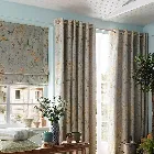 Botanical Garden Seaspray Blue Roman Blind