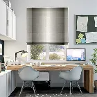 Candy Stripe Pewter Roman Blind