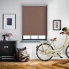 Bella Blackout Mocha Brown Electric Roller Blind