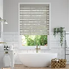 Tampa Tonal Grey Faux Wood Blind - 50mm Slat